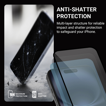 Crong Nano Glass - Niepękające szkło hybrydowe iPhone 16 Pro (CRGNANOIP63P)