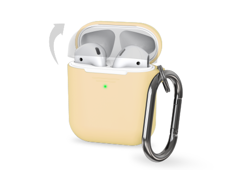 KeyBudz Elevate Keychain - silikonowe etui ochronne do AirPods 1/2  (pastel yellow) (RT_PSK_PYL)