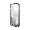 Karl Lagerfeld Liquid Glitter Ikonik - Etui iPhone 15 Pro (przezroczysty) (KLHCP15LLKKNSK)