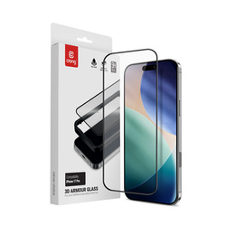 Crong 3D Armour Glass - Szkło hartowane iPhone 17 Pro + ramka instalacyjna (CRG3DAGIP1763P)