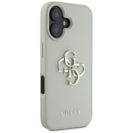 Guess Grained Big 4G Logo Small Classic Logo - Etui do iPhone 16 (zielony) (GUHCP16SPGT4MBN)