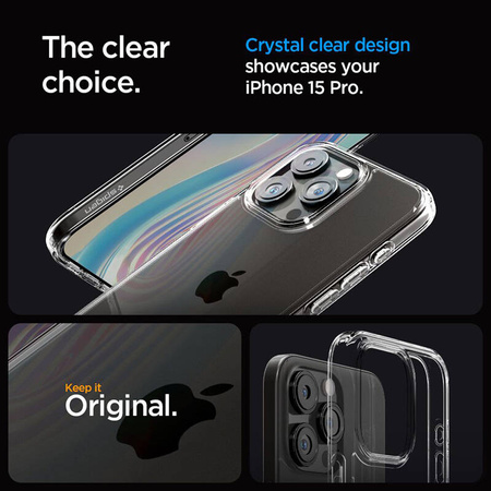 Spigen Ultra Hybrid - Etui do iPhone 15 Pro (Przezroczysty) (ACS06707)