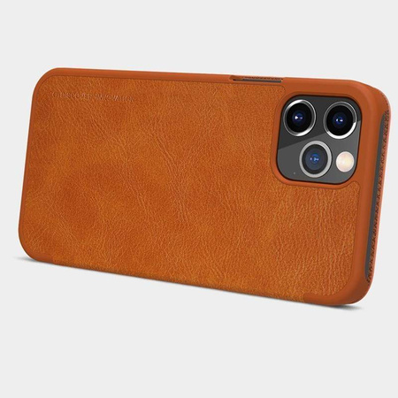 Nillkin Qin Leather Case - Etui Apple iPhone 12 Pro Max (Brown) (IP67-01675)