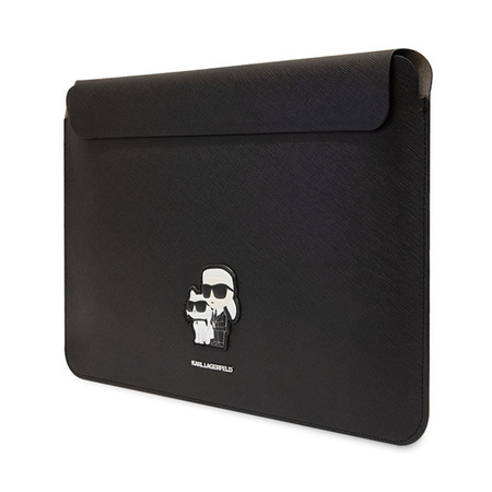 Karl Lagerfeld NFT Saffiano Karl & Choupette Sleeve - Etui na notebook 14" (Czarny) (KLCS14SAKCPMK)