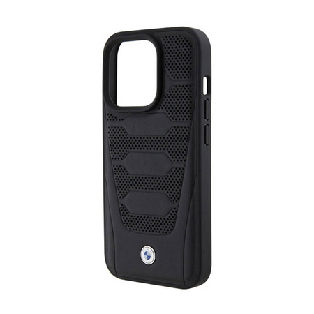 BMW Leather Seats Pattern - Etui iPhone 15 Pro Max (czarny) (BMHCP15X22RPSK)