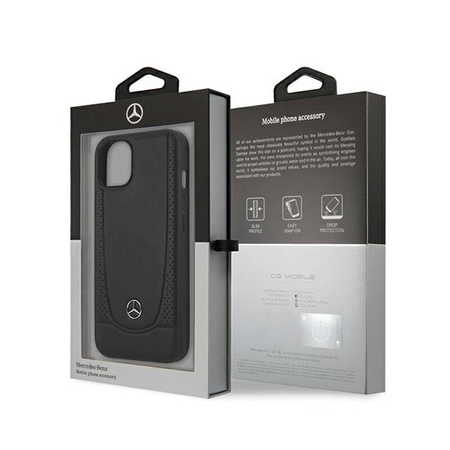 Mercedes Leather Urban Line - Etui iPhone 15 Plus (czarny) (MEHCP15MARMBK)