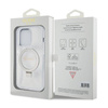 Guess Ring Stand Script Glitter MagSafe - Etui iPhone 15 Pro (przezroczysty) (GUHMP15LHRSGSD)