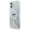 Karl Lagerfeld Liquid Glitter Choupette Head MagSafe - Etui iPhone 16 (przezroczysty) (KLHMP16SLGCHSGH)