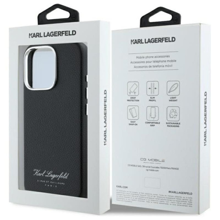 Karl Lagerfeld Hotel RSG - Etui iPhone 16 Pro Max (czarny) (KLHCP16XPGWCMKHK)