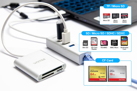 Unitek czytnik kart All-in-One USB Typ-C (Y-9313D)