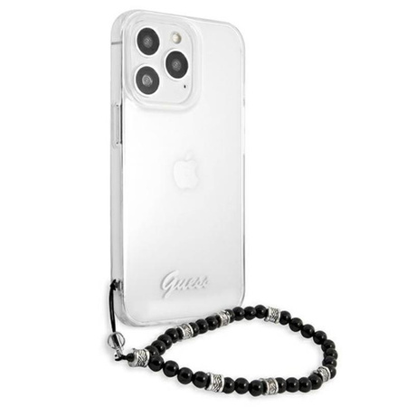 Guess Black Pearl Strap - Etui iPhone 13 Pro (przezroczysty) (GUHCP13LKPSBK)