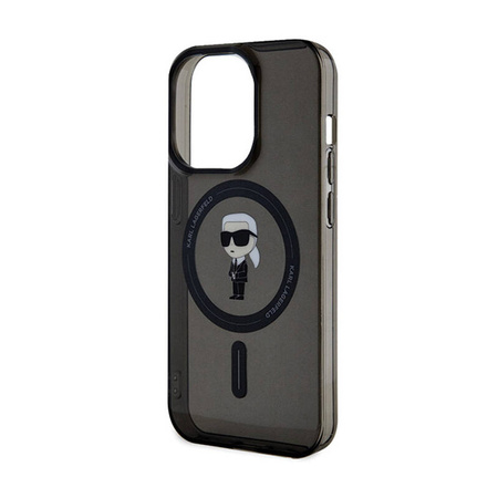 Karl Lagerfeld IML Ikonik MagSafe - Etui iPhone 15 Pro Max (czarny) (KLHMP15XHFCKNOK)