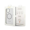 Guess Metal Outline MagSafe - Etui iPhone 14 Plus (przezroczysty / srebrny) (GUHMP14MHTRMS)