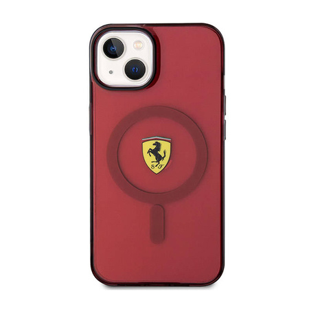 Ferrari Translucent MagSafe - Etui iPhone 14 (Czerwony) (FEHMP14SURKR)