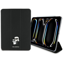 Karl Lagerfeld Book Cover Saffiano Magnetic Karl & Choupette - Etui iPad Pro 11" M4 (2024) (czarny) (KLFC11PM24SAKCK)
