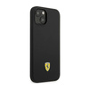 Ferrari Silicone Metal Logo - Etui iPhone 14 (czarny) (FEHCP14SSIBBK)
