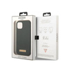 Guess Silicone Logo Plate MagSafe - Etui iPhone 13 (zielony) (GUHMP13MSBPLA)