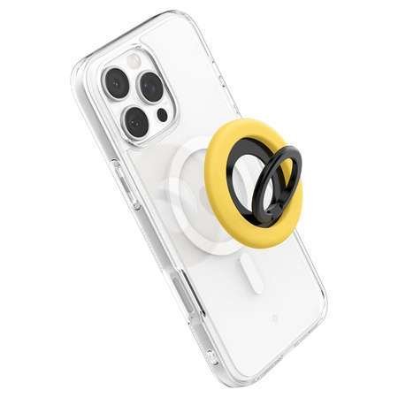 Spigen Nano Pop MagSafe Phone Ring - Magnetyczny uchwyt na palec z funkcją podstawki (Mango Yellow) (AMP09027)