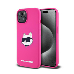 Karl Lagerfeld Silicone Choupette Head MagSafe - Etui iPhone 15 Plus / 14 Plus (różowy) (KLHMP15MSCHPPLF)