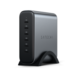 Satechi 6-Port GaN Charger - ładowarka 200W PD GaN (6x USB-C) - gwiezdna szarość (ST-C200GM-EU)
