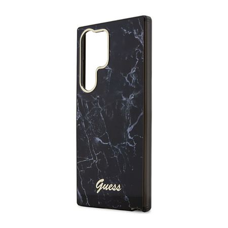 Guess Marble Collection - Etui Samsung Galaxy S23 Ultra (czarny) (GUHCS23LPCUMAK)
