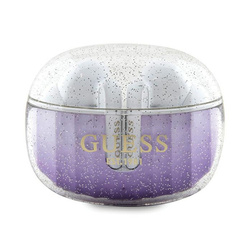 Guess Glitter Gradient - Słuchawki Bluetooth TWS + etui ładujące (fioletowy) (GUTWSHDGKEEU)