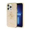 Guess Glitter Script Big 4G - Etui iPhone 14 Pro (złoty) (GUHCP14LHG4SGD)