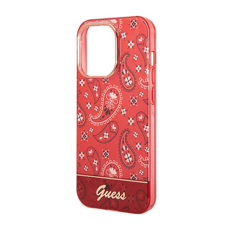 Guess Bandana Paisley - Etui iPhone 14 Pro Max (czerwony) (GUHCP14XHGBNHR)