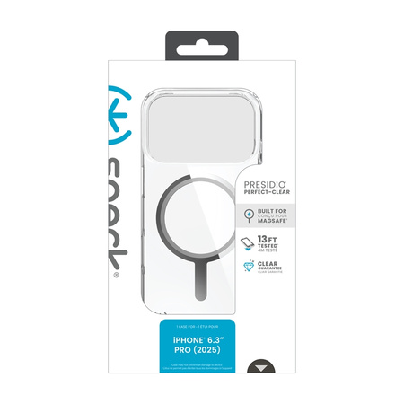 Speck Presidio Perfect Clear MagSafe - Etui iPhone 17 Pro (Clear / Silver) (150972-3240)