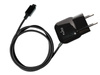PURO Mini Travel Charger - Przenośna ładowarka sieciowa z kablem Micro USB (czarny) (MTCMICROBLK)