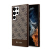 Guess 4G Bottom Stripe Metal Logo Collection - Etui Samsung Galaxy S24 Ultra (brązowy) (GUHCS24LG4GLBR)