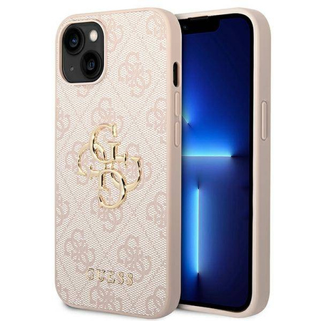 Guess 4G Big Metal Logo - Etui iPhone 14 (różowy) (GUHCP14S4GMGPI)