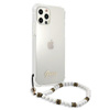 Guess White Pearl Strap - Etui iPhone 12 Pro Max (przezroczysty) (GUHCP12LKPSWH)
