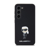 Karl Lagerfeld Silicone Ikonik Metal Pin - Etui Samsung Galaxy S24+ (czarny) (KLHCS24MSMHKNPK)