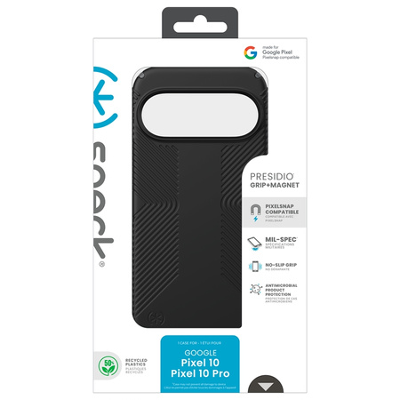 Speck Presidio2 Grip Magnet - Etui Google Pixel 10 / Google Pixel 10 Pro (Black/Slate Grey) (150945-3205)