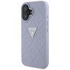 Guess Hot Stamp 4G Pattern Triangle Metal Logo - Etui do iPhone 16 (fioletowy) (GUHCP16SPGP4STRU)