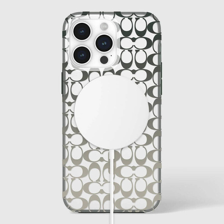 Coach Signature C Ombre MagSafe - Etui iPhone 15 Pro Max (Deep Forest) (CH052664)