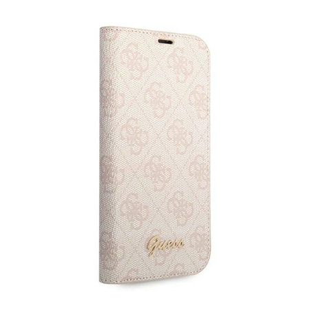 Guess 4G Metal Camera Outline Booktype Case - Etui iPhone 14 Pro (różowy) (GUBKP14LHG4SHP)