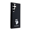 Karl Lagerfeld Silicone Choupette Metal Pin - Etui Samsung Galaxy S24 Ultra (czarny) (KLHCS24LSMHCNPK)