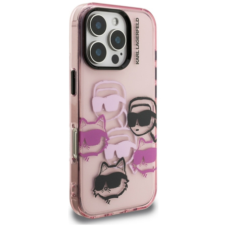 Karl Lagerfeld IML Multi K&C Head Pattern - Etui iPhone 16 Pro Max (różowy) (KLHCP16XHMCHKCP)