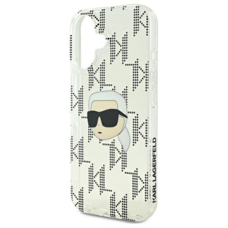 Karl Lagerfeld IML Karl Head Electroplated - Etui iPhone 16 (przezroczysty) (KLHCP16SHKLPKHT)