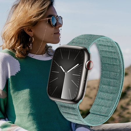 Crong Melange - Pasek magnetyczny do Apple Watch 38/40/41/42 mm (turkusowy melanż) (CRG-40MEL-TRQ)