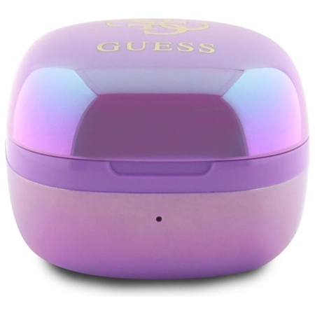 Guess 4G Printed Logo - Słuchawki Bluetooth TWS + etui ładujące (fioletowy) (GUTWSJ144ESU)