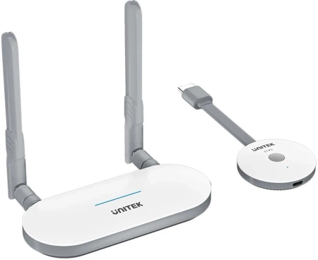 Unitek Bezprzewodowy nadajnik i odbiornik HDMI zasięg do 50m, biały (V1183A01)