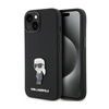 Karl Lagerfeld Silicone Ikonik Metal Pin - Etui iPhone 15 (czarny) (KLHCP15SSMHKNPK)