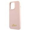 Guess Silicone Script MagSafe - Etui iPhone 13 Pro Max (różowy) (GUHMP13XLSLMGLP)