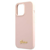 Guess Silicone Script MagSafe - Etui iPhone 13 Pro (różowy) (GUHMP13LLSLMGLP)