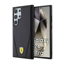 Ferrari Hot Stamp V Lines MagSafe - Etui Samsung Galaxy S24 Ultra (czarny) (FEHMS24LP3BAK)