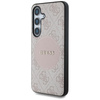 Guess 4G Round Patch Classic Logo MagSafe - Etui do Samsung Galaxy S25 (różowy) (GUHMS25SP4PGRSGP)