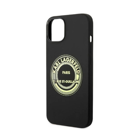 Karl Lagerfeld Silicone RSG - Etui iPhone 14 Plus (czarny) (KLHCP14MSRSGRCK)